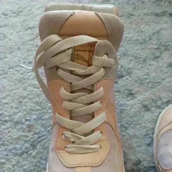 Alexander McQueen X Puma Women's Pink Ofeya Hidden Wedge High Fashion Trainers 7 - Picture 10 of 16